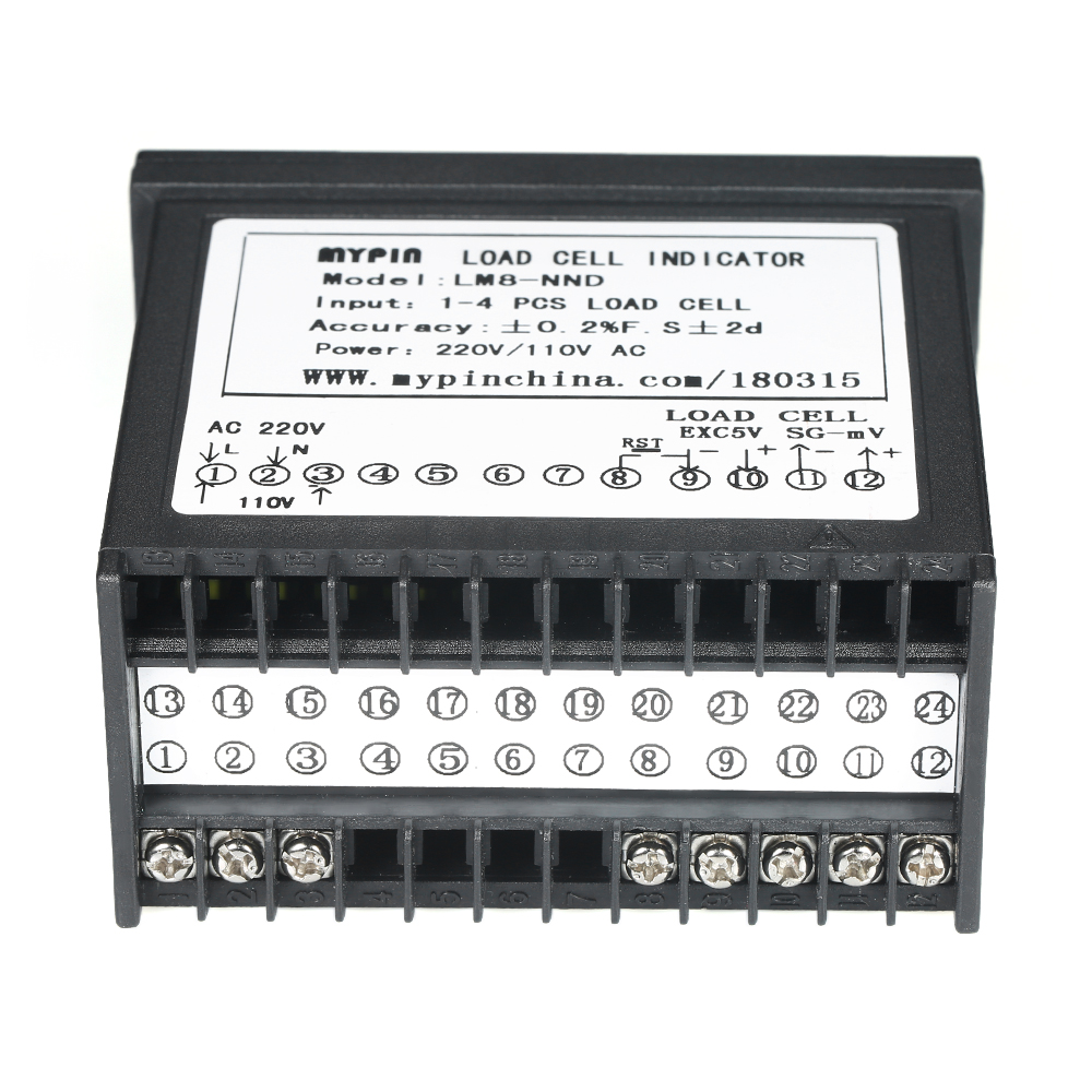 LM8-NND Digital LED Display Weighing Meter Load-cells Indicator 1~4 Load Cells Signals Input