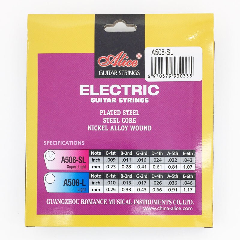 Alice Electric Guitar Strings 009 010 inch Plated Nickel Alloy Wound A508-SL / A508-L
