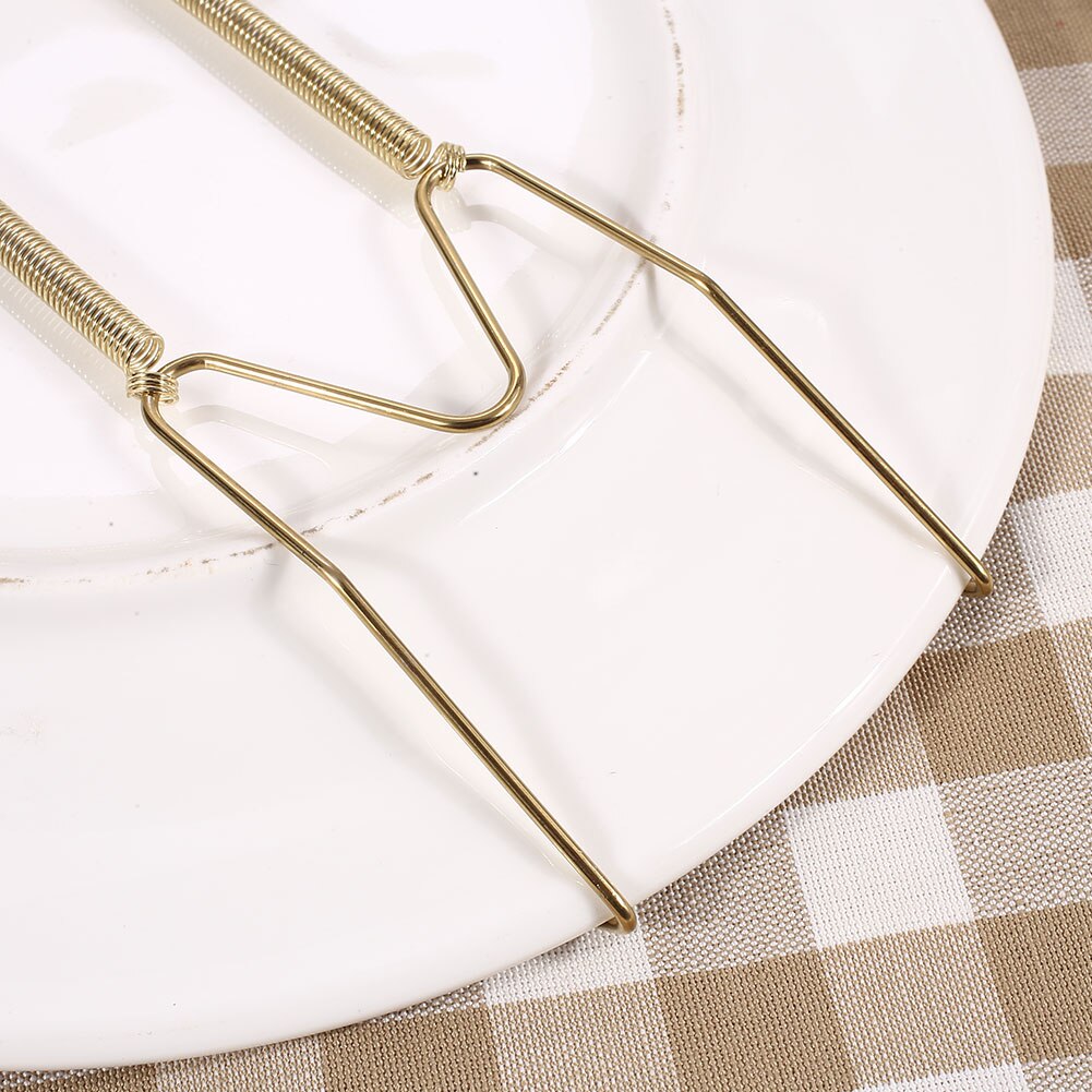 Gold Metal Wire Holder Hanging Plate Spring Wall Hanger Hook Home Decoration Kitchen Bar Parlour Durable Convenien Practical