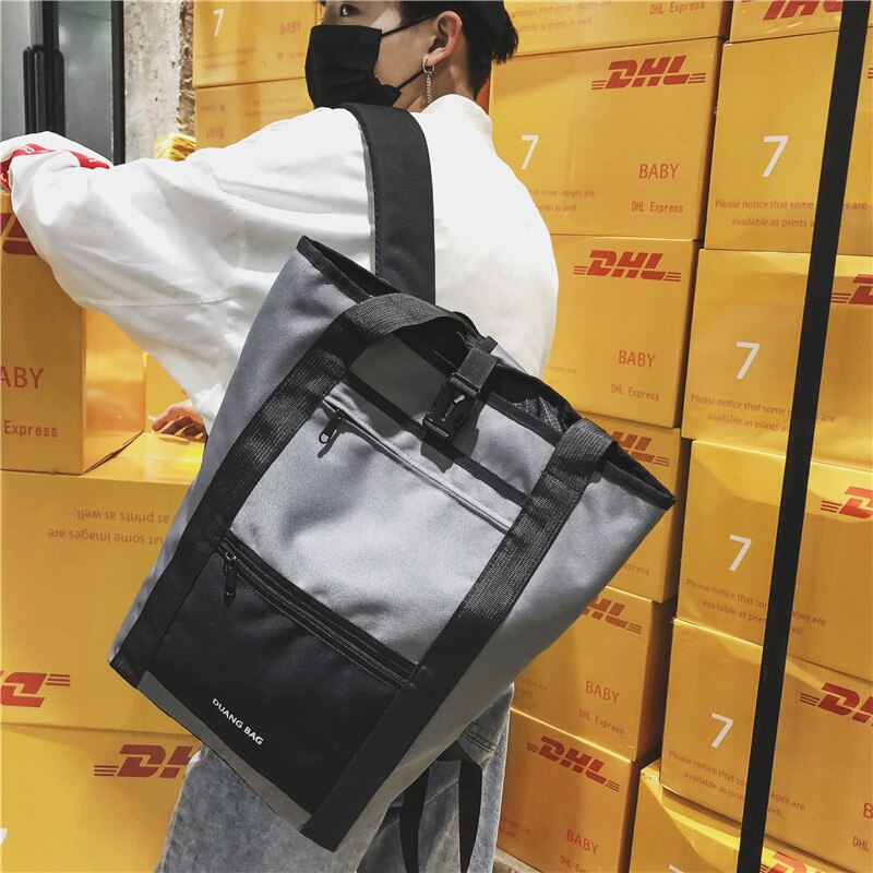 Leisure Backpack for Men and Women Korean Harajuku Ulzzang College Wind Campus Student Backpack Personality Bag Package