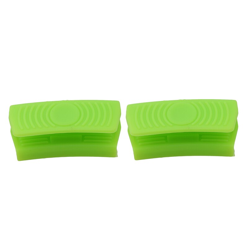 Grip Silicone Pot Holder Sleeve Pot Glove Pan Handle Cover Grip Kitchen Tools: light green