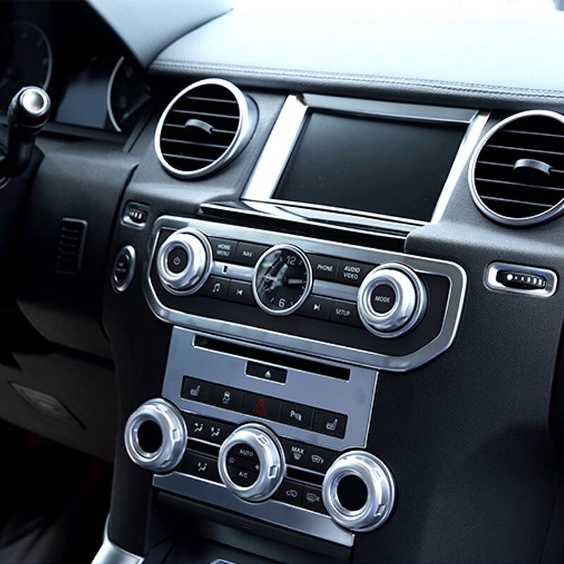 5 teile/satz Chrom Volumen und Klimaanlage Knöpfe trimmen für Land Rover Entdeckung 4 LR4 Palette Rover Sport Auto Zubehör und Teile