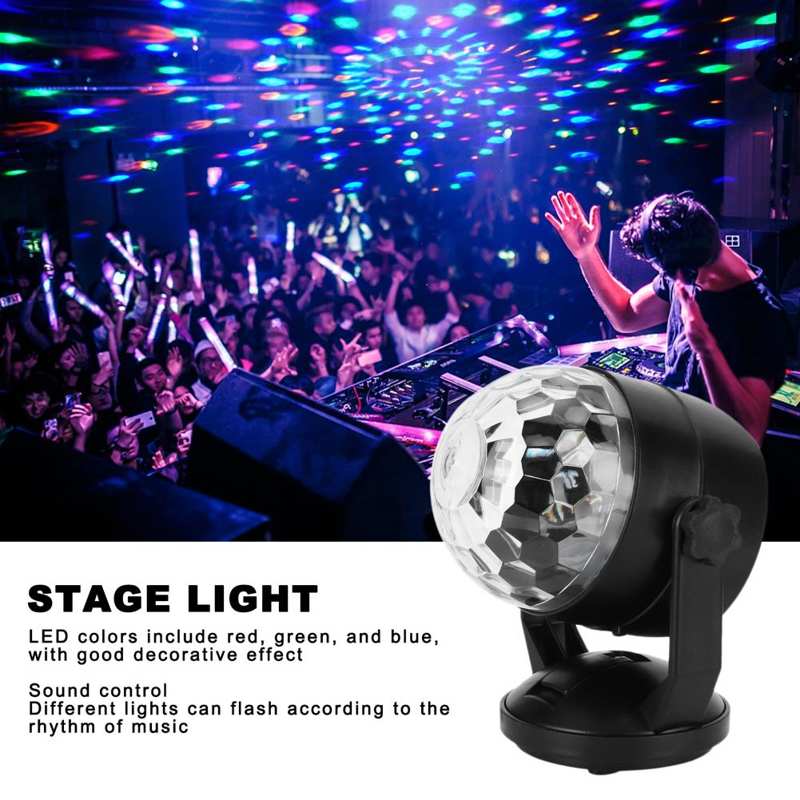 Tragbare LED-bühnenleuchte mit usb-ladefunktion und sprachsteuerung für heimbar, ktv und partybeleuchtung
