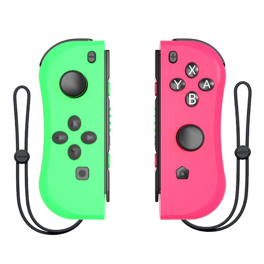 Bezprzewodowy przełącznik sterowanie Bluetooth dla przełącznika Nintendo L/R 2 sterowanie joystickami Gamepad na przełącznik konsoli Nintendo: green and pink