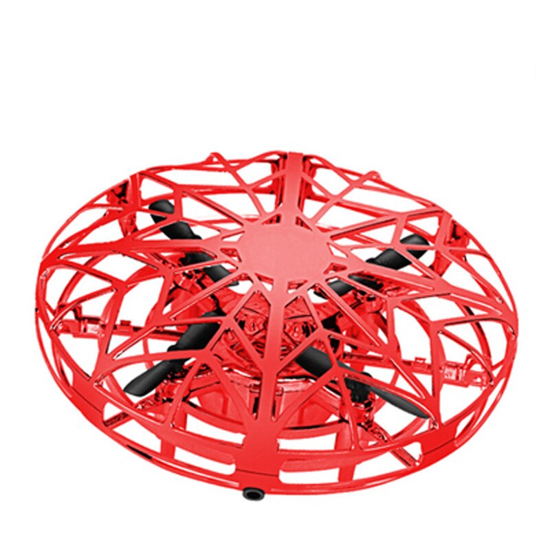 Mini Induction Hand Drone Electric Flying UFO for Boys Xmas High-tech Aircraft Flying Drone Toys for Kids Novelty Toy: Red
