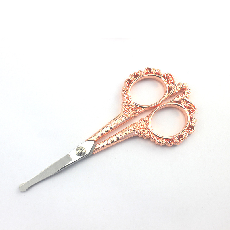 Tijeras para uñas/cutículas de acero inoxidable, cortadoras clásicas de flores de ciruelo, herramienta de manicura, estilo Retro europeo, 1 ud.: 5