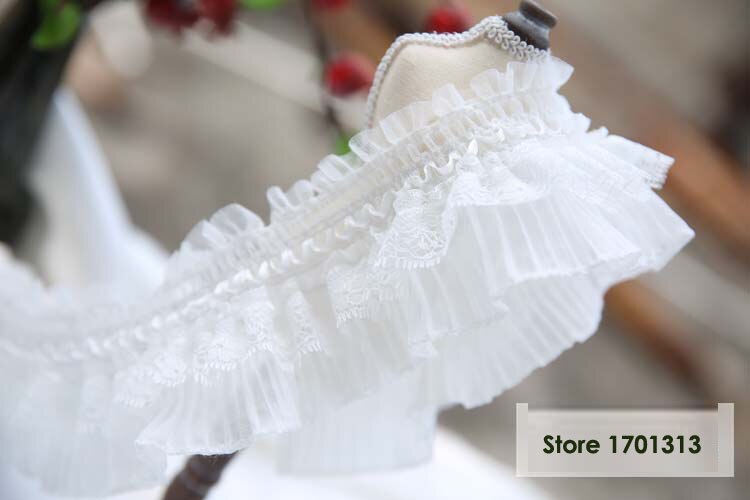 8cm * 1 metri guarnizioni in pizzo elastico bianco per abbigliamento abiti da sposa accessori per cucire fai da te ordinare per sarto