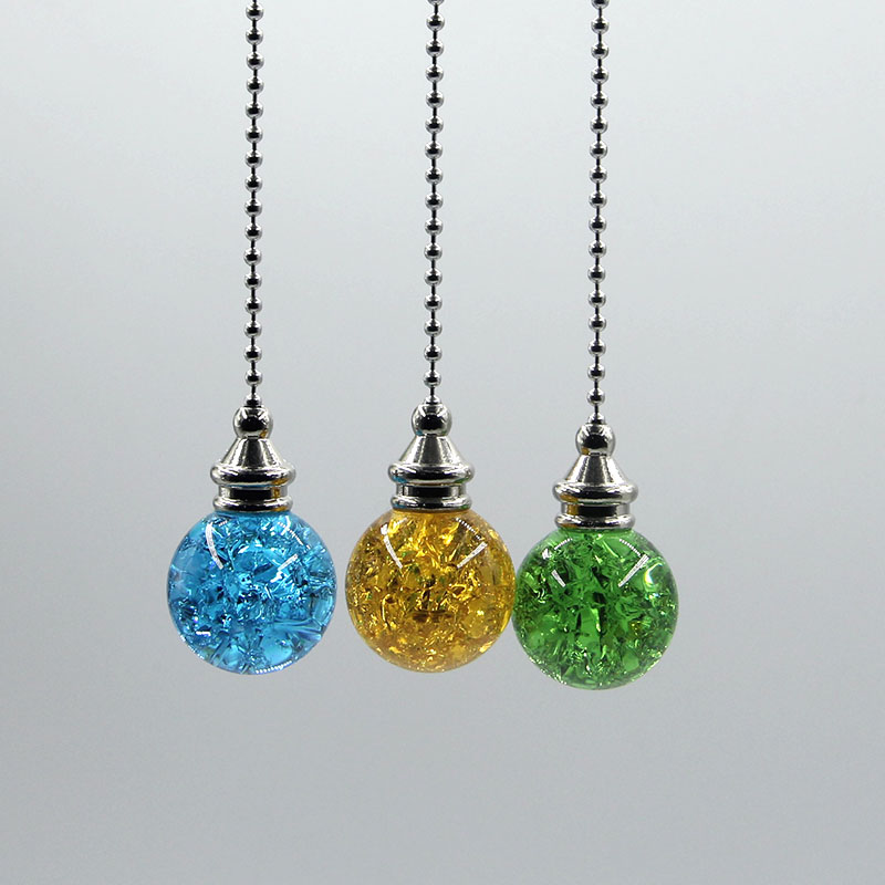 3cm couleur cristal glace fissure boule pendentif ventilateur interrupteur pendentif suspendu Suncatcher maison décoration de mariage ornements créatifs