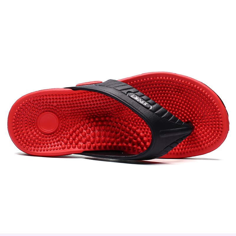 Summer Men Slippers Open Toe Slippers Beach Shoes Massage Bathroom Flip Flops Casual Male Shoes