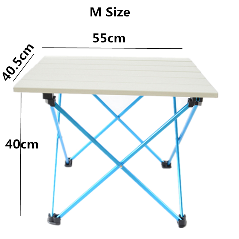 Vilead 2 størrelse aluminiumslegering folde campingbord til picnic fiskeri hkingking rejse bærbar udendørs foldbar camping desk