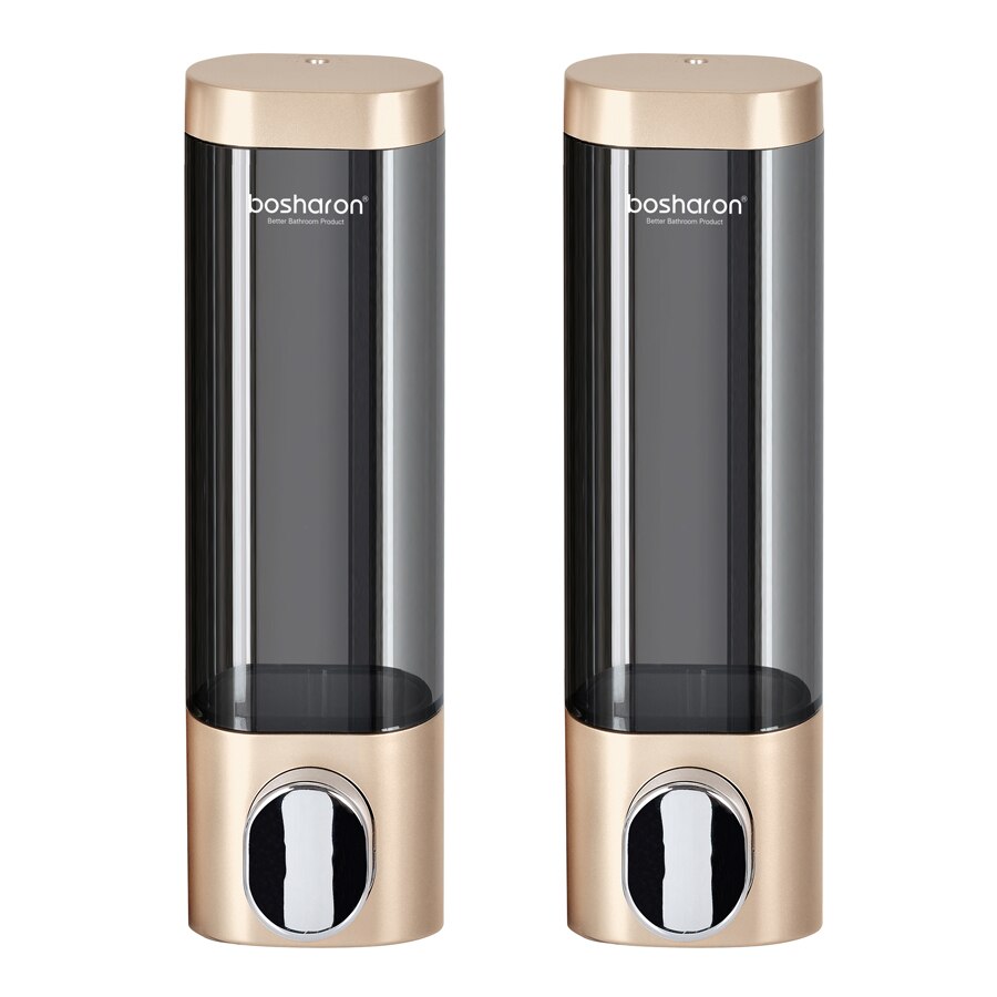 Kitchen Soap Dispenser 300ml Dish Soap Container Bathroom Accessories Wall Mounted Shower Shampoo Dispensers 4 Colors Available: 2 pieces Gold