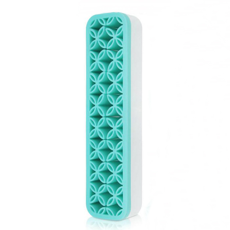 Pincel de maquillaje de silicona, organizador de herramientas de belleza, almacenamiento de cosméticos, costura y acolchado, sensación de almacenamiento y tienda: Blue