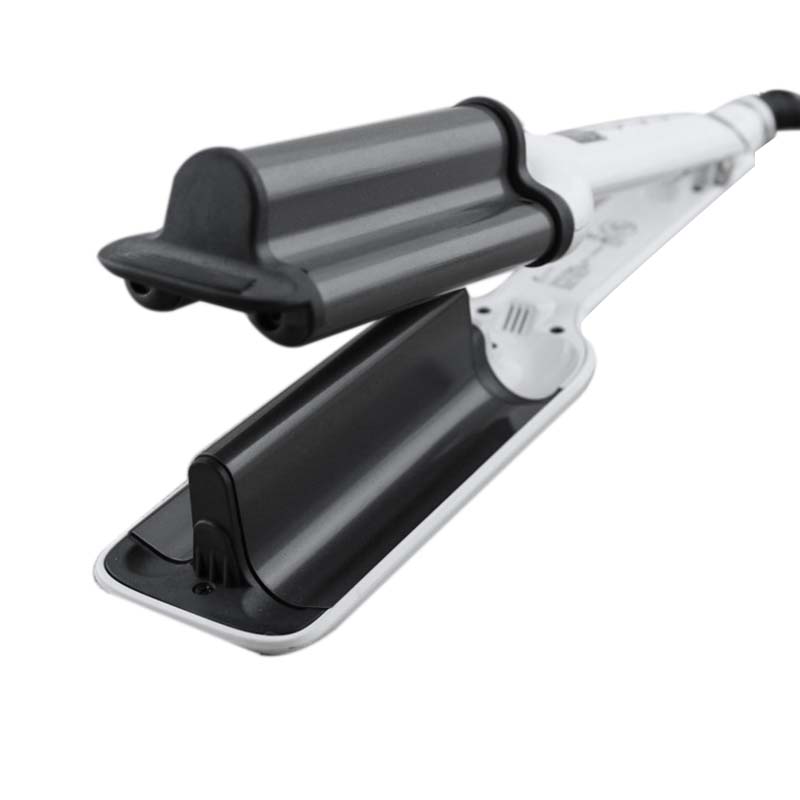 32mm dybe bølget hår krøllejern keramisk triple barrel big wave curlers big wave curler eu stik: Hvid