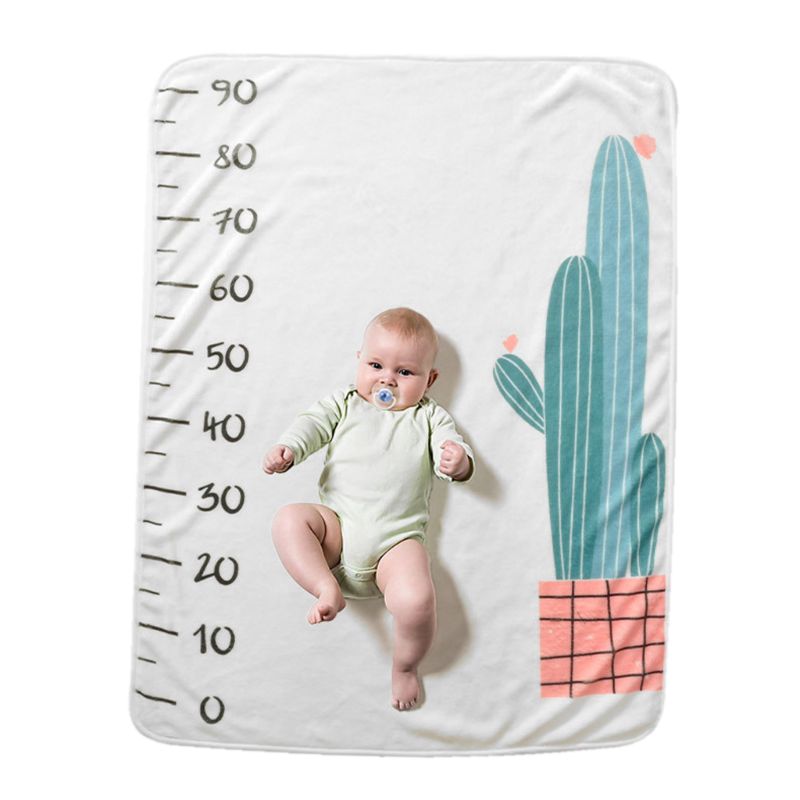 Baby Monthly Milestone Blanket Photography Background Blanket Thick Backdrop Prop Swaddle Baby Shower