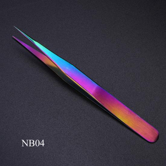 Stainless Steel Tweezers Volume Eyelashes Extensions Eyebrow Tweezers Curved Straight Nail Clipper Nipper Makeup Tools TRNB01-07: NB04