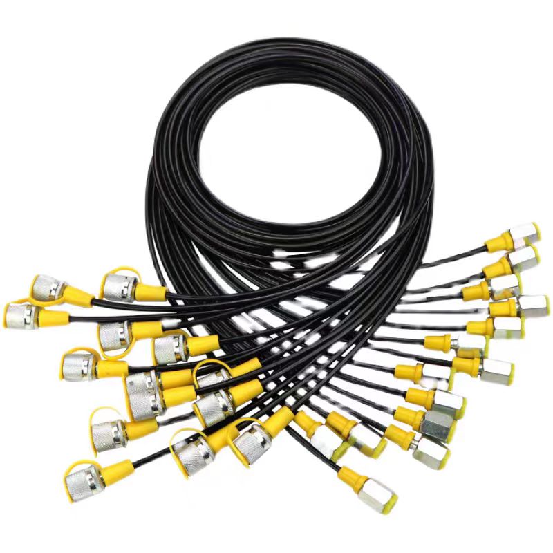 Excavator parts hydraulic system test tubing pressure gauge line high pressure pressure test hose 63Mpa pressure test connector