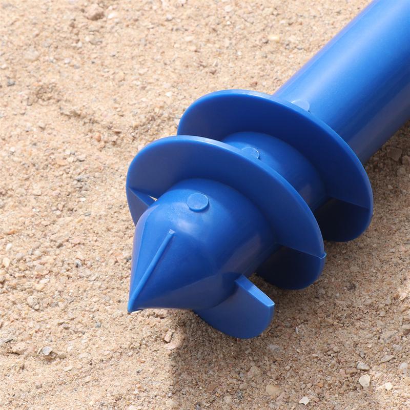 Soporte de anclaje para sombrilla de playa BESTOMZ, soporte Universal para barrena y arena, soporte para barrer con puntas y recogedor de arena (Color aleatorio)