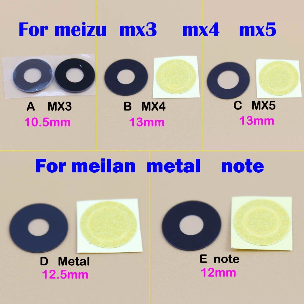 YuXi Voor MEIZU Mx3 MX4 MX5 voor meilan metalen note mini Camera Lens Glas Cover Vervanging met Lijm