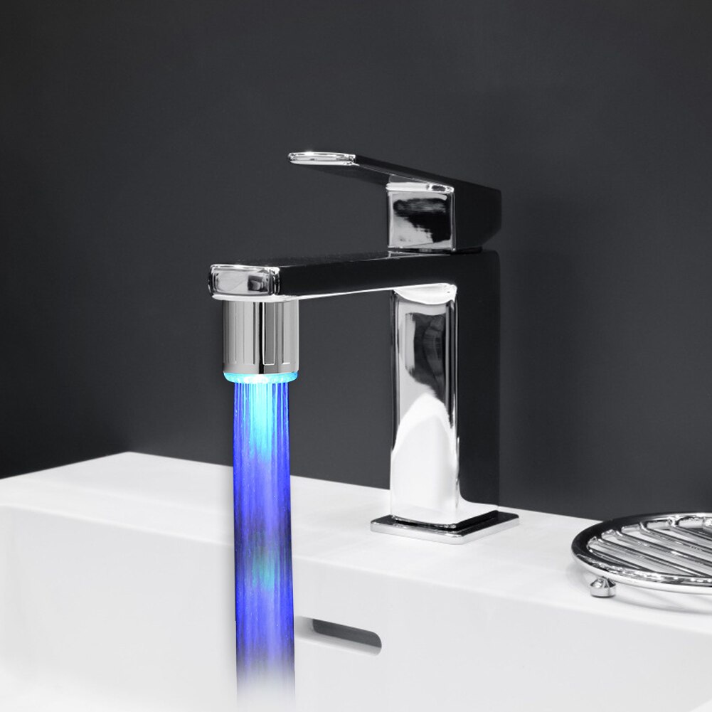 Led Kraan Lamp Met Rgb Licht Temperatuur Sensor Glow Shower Streamen Led Kraan Water Keuken Badkamer Lichtgevende 3 Kleur Tap