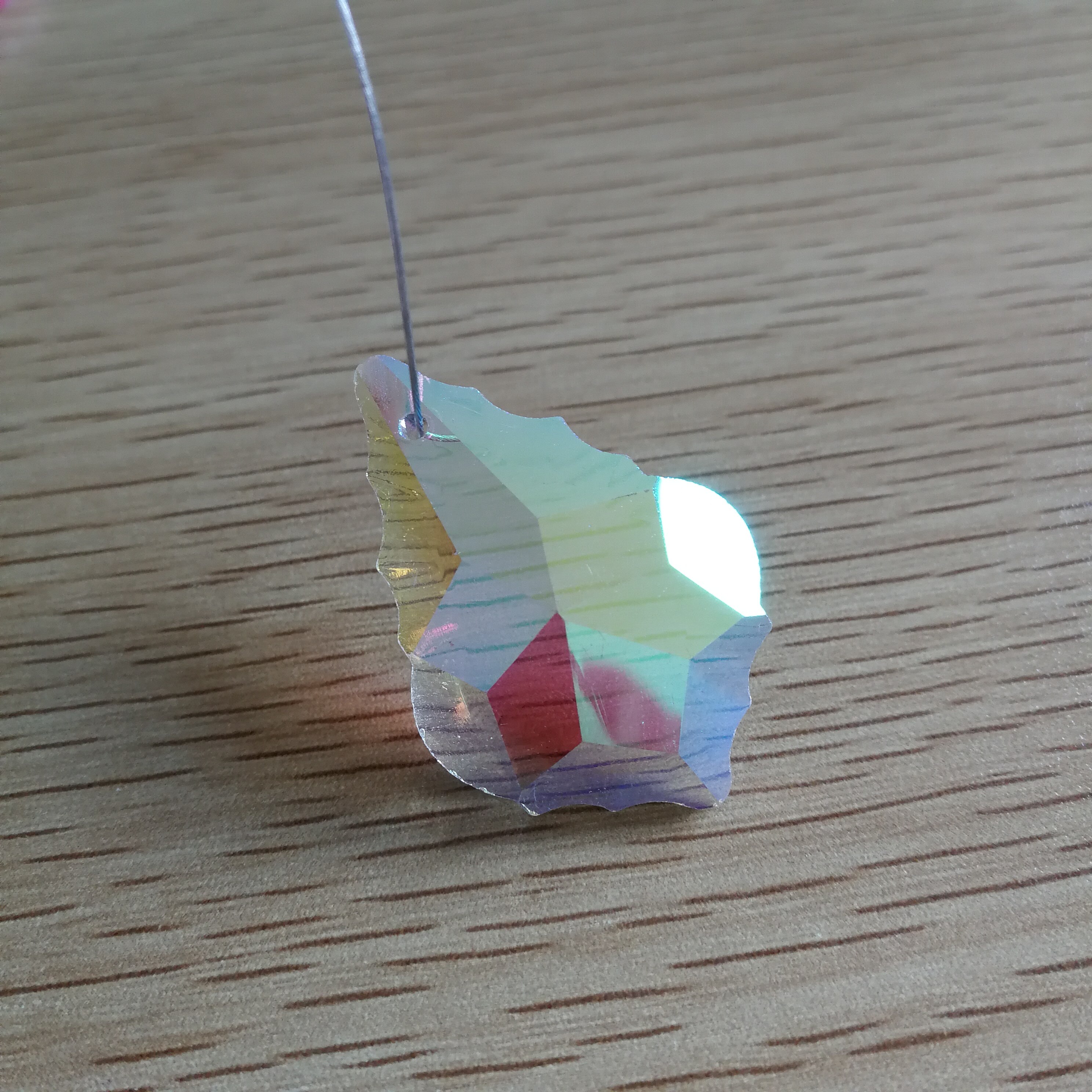 38mm AB Farbe Kristall Ahorn Blatt Anhänger 1 Stück Hängenden Tropfen Feng Shui Glas Prismen Teile Für Kronleuchter Suspension