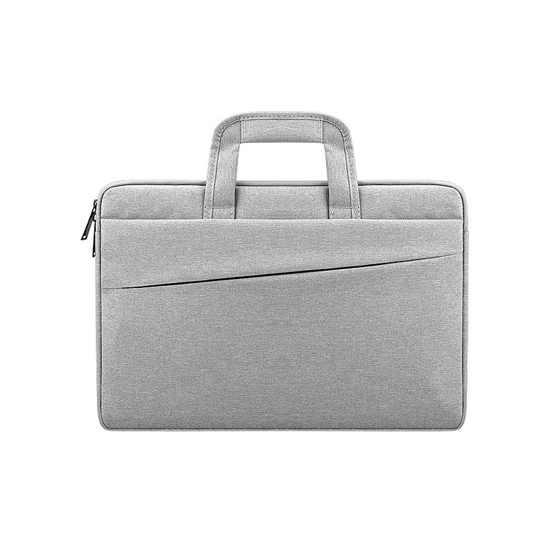 Portable Shoulder Bag Laptop Case for Notebook 13.3 14 15 inch Waterproof Handbag for Macbook Acer ASUS Xiaomo hp: Light gray / 15.6-inch