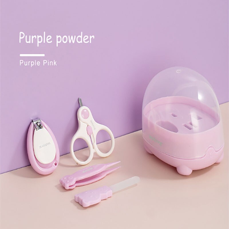 4 Stuks Baby Manicure Schaar Baby Veiligheid Nagelknipper Baby Manicure Set Kids Baby Reinigen Toils Nail Care Nail Set baby Items: 3