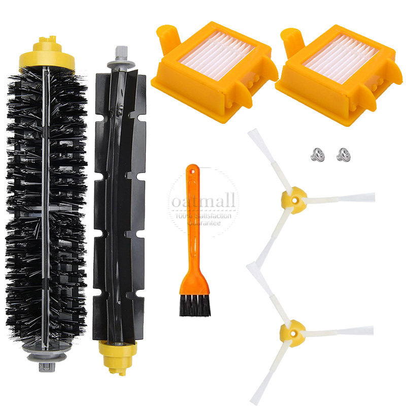 Para iRobot Roomba 770 780 790 700 Series accesorios repuestos Kit de repuesto de aspiradora cepillo lateral de cerdas filtro HEPA: Caqui oscuro