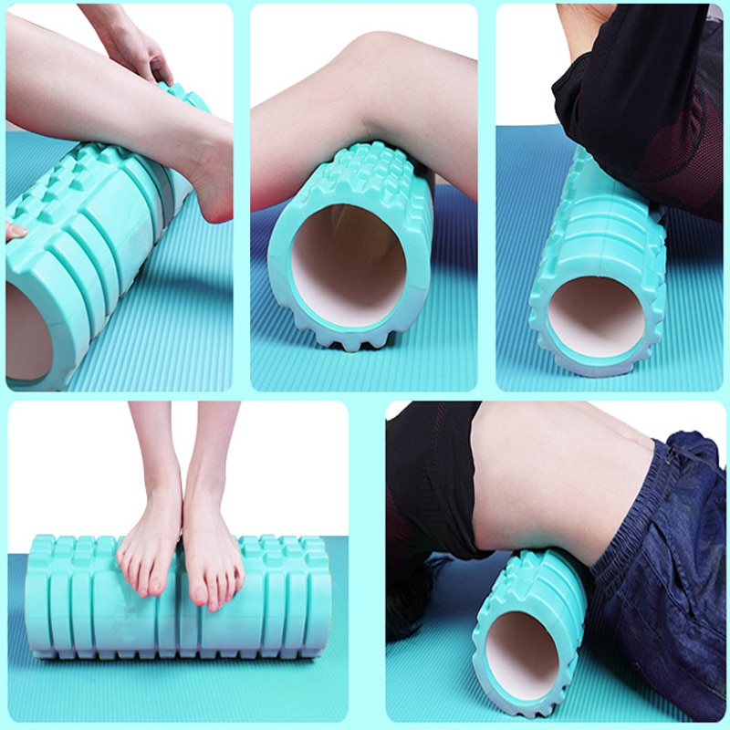 9.5*30 hule yoga blok fitness udstyr pilates skum rulle fitness gym øvelser eva muskelmassage slappe af rulle yoga mursten