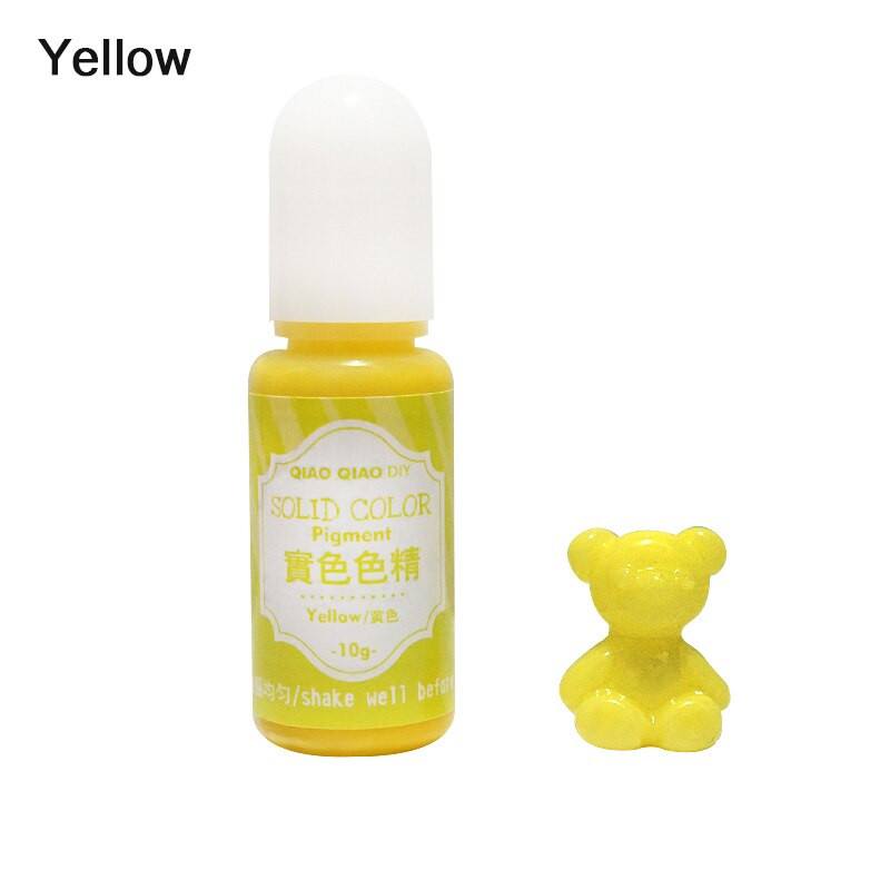 UV Resin Pigment Polish Solid Glue for Silicone Mold Jewelry Making DIY Handmade Crafts 18 Colors DOD886: Yellow