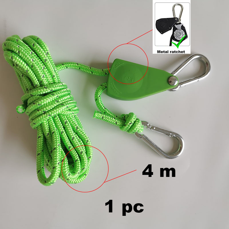 1/8 Camping Zelt Haken Spannung Seil Markise Wind Seil Verschluss Feste Schnalle Rolle Schlüssel Ratsche KleiderbüGel Lichter Hebe Werkzeug: Schwarz
