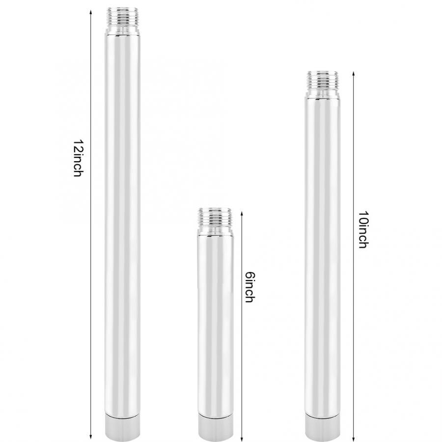 Extension Shower Arm Stainless Steel Extender Tube Shower Head Extension Rod Showerhead Extension Tube