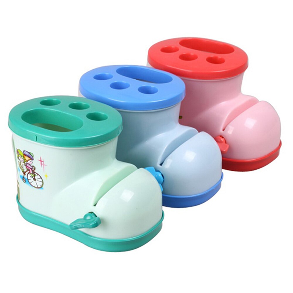 Cute Boots Toothbrush Holder with Toothpaste Squeezer Practical Bathroom Ultraviolet Sterilizer Automatic Toothpaste Dispenser