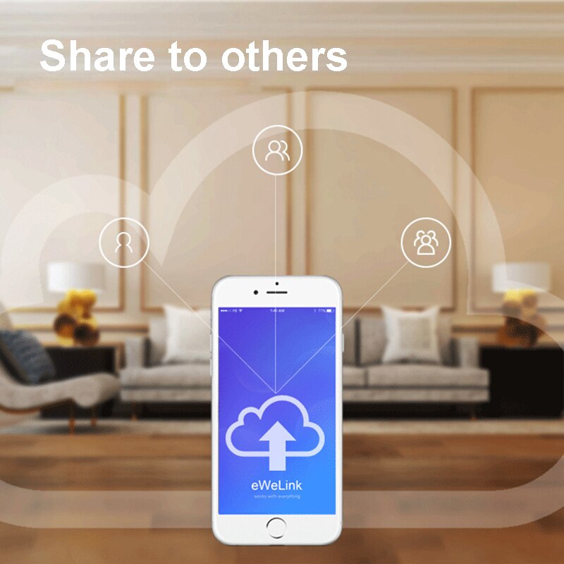 Lonsonho eWeLink WiFi Smart Switch RF433 UK Push Button Smart Home Automation Module Compatible Alexa Google Home Assistant