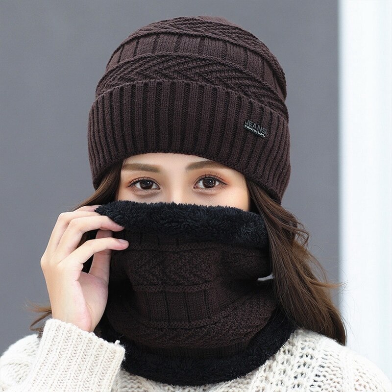 Balaclava dames gebreide muts sjaal mutsen nekwarmer winter mutsen voor heren dames skullies mutsen warme fleece muts 6 kleuren: 6