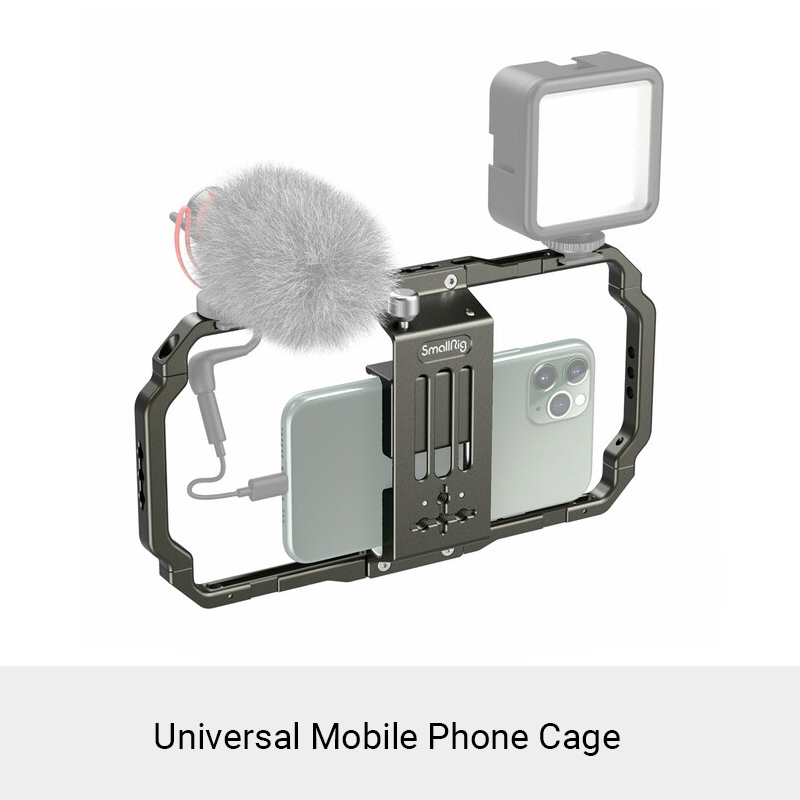 SmallRig – support de batterie externe universel réglable, pour les batteries d&#39;alimentation avec une largeur de 53mm à 81mm, pour Vlogging tournage vidéo 2790: universal phone cage