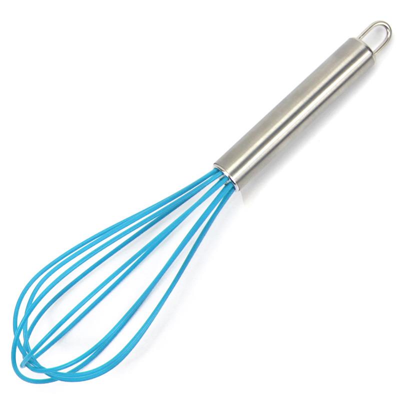 Kitchen Egg Mixer Stainless Steel Manual Mini Egg Whisk Kitchen Egg Whisk Bake Tool Egg Agitator Eco-Friendly Egg Mixer: Blue