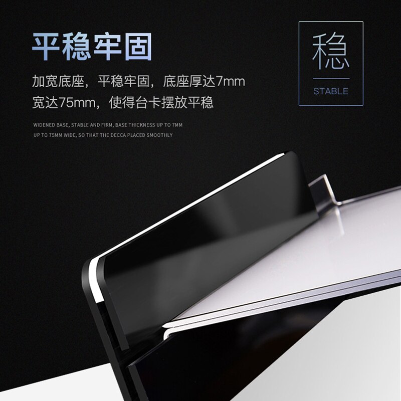 Acrylic Table Card Rack L-shaped Table Card Desktop Billboard Price Tag Table Price List Menu Display Card Picture Frame