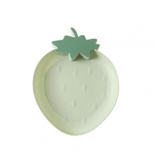Attractive Dinner Plate Portable Snack Plate Lightweight Anti-wear Practical Food Grade Fruit Plate: Green 2