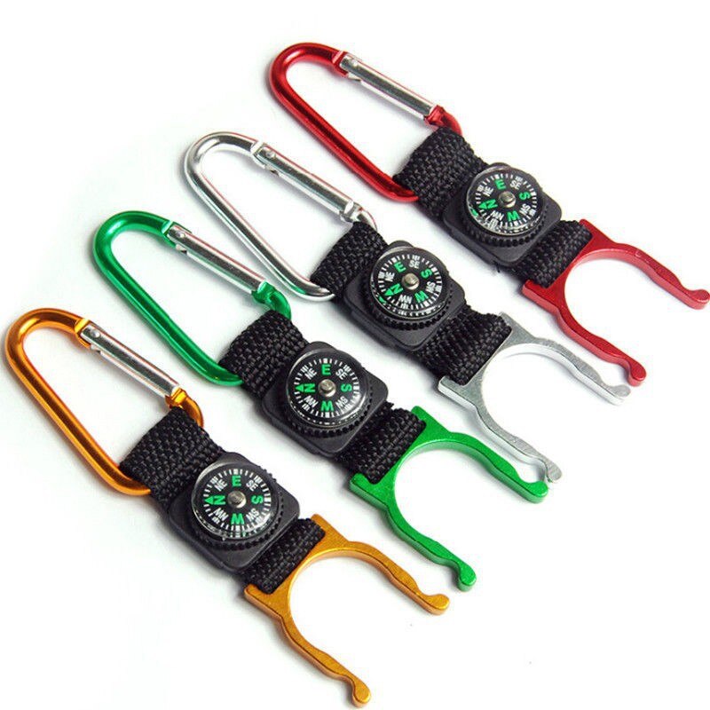 3er Set Silikon-Wasserflaschen-Clips – Mit Karabiner Für Rucksack & Hose