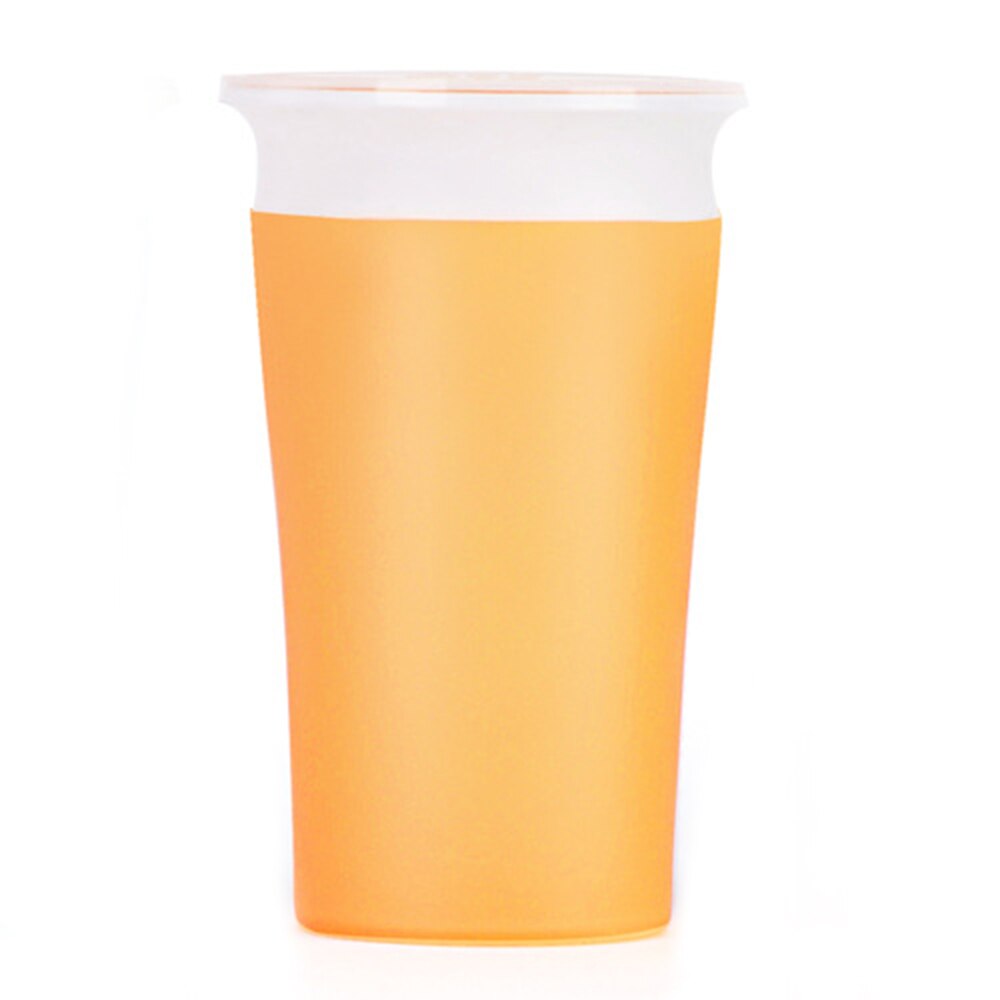Tasse à boire pour l'apprentissage des bébés | À 360 degrés avec Double poignée anti-fuites pour nourrissons, gobelets d'eau, tasse magique d'entraînement pour bébé: Orange