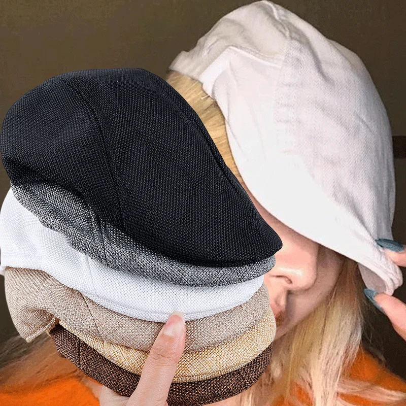 Męskie berety wiosenne i letnie beret w stylu brytyjskim retro Anglia Kapelusze Męskie modne czapki Czapki z daszkiem dla taty