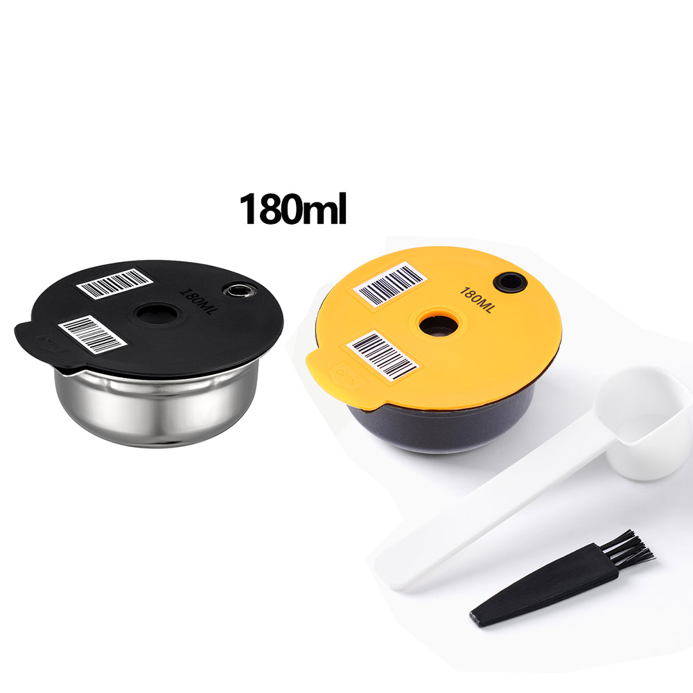 60 ml / 180 ml wiederverwendbare Kaffeekapseln für BOSCH-s Maschine Tassimo nachfüllbarer Filter Edelstahl Hersteller Schote Geburtstagsgeschenk: dunkel Grau