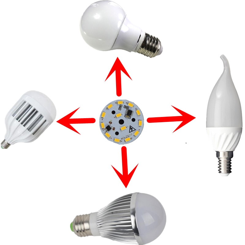 AIFENG AC220V integrated ic driver Light Source For LED Bulb 3W 5W 7W 10W 12W 15W 18W 24W 5730 SMD with led pcb module plate