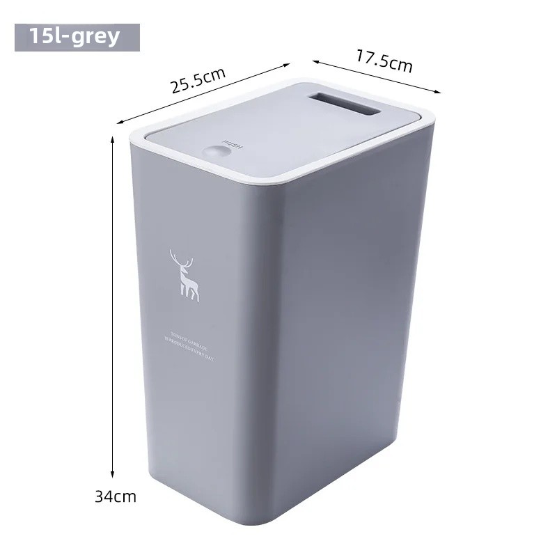 Kunststoff-Mülleimer mit großer Kapazität, Badezimmer-WC-Abfallbehälter, Heimgebrauch, Mülleimer, hygienisch, beliebtes Online-Produkt, Haushaltsbedarf: Blau / 10L
