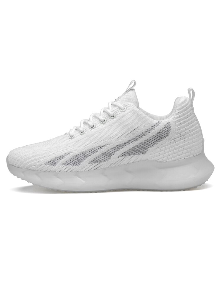 Men Sneakers Women Height Shoes Elevator Shoes Heightening Shoes Height Increase Shoes Insole 6cm Tall Man Man Sports: White / 36