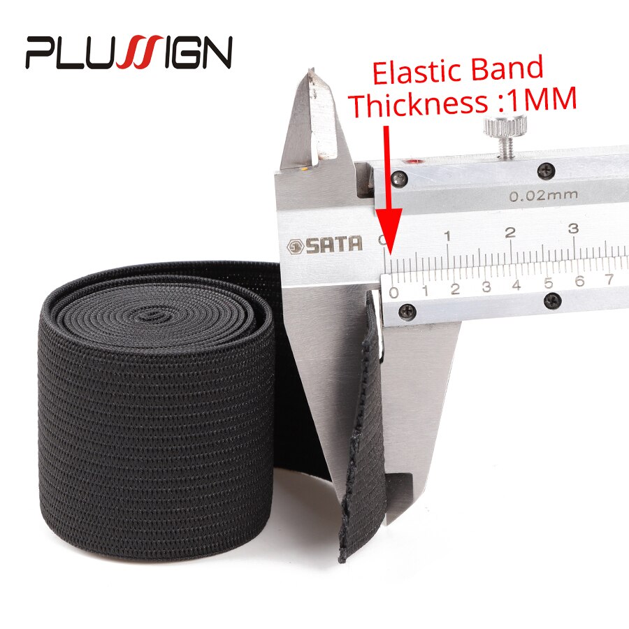 Banda elástica ancha para coser, accesorios de costura para ropa interior, Material de goma para hacer pelucas, banda de nailon