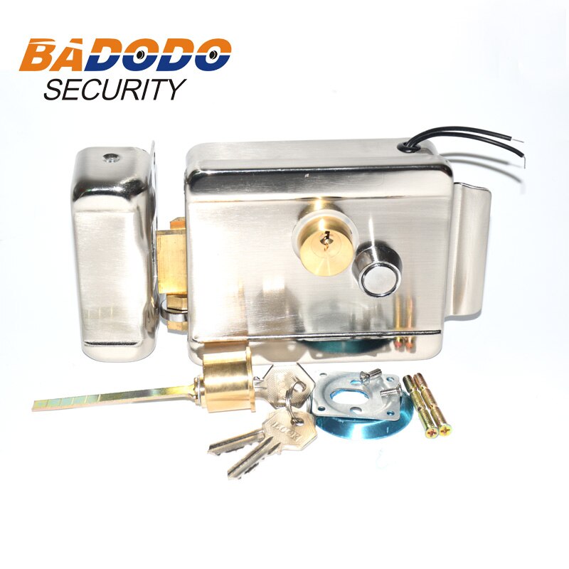2 remote controlsElectric Gate Door Lock Secure Electric metallic Lock Electronic Door Lock for intercom gate door