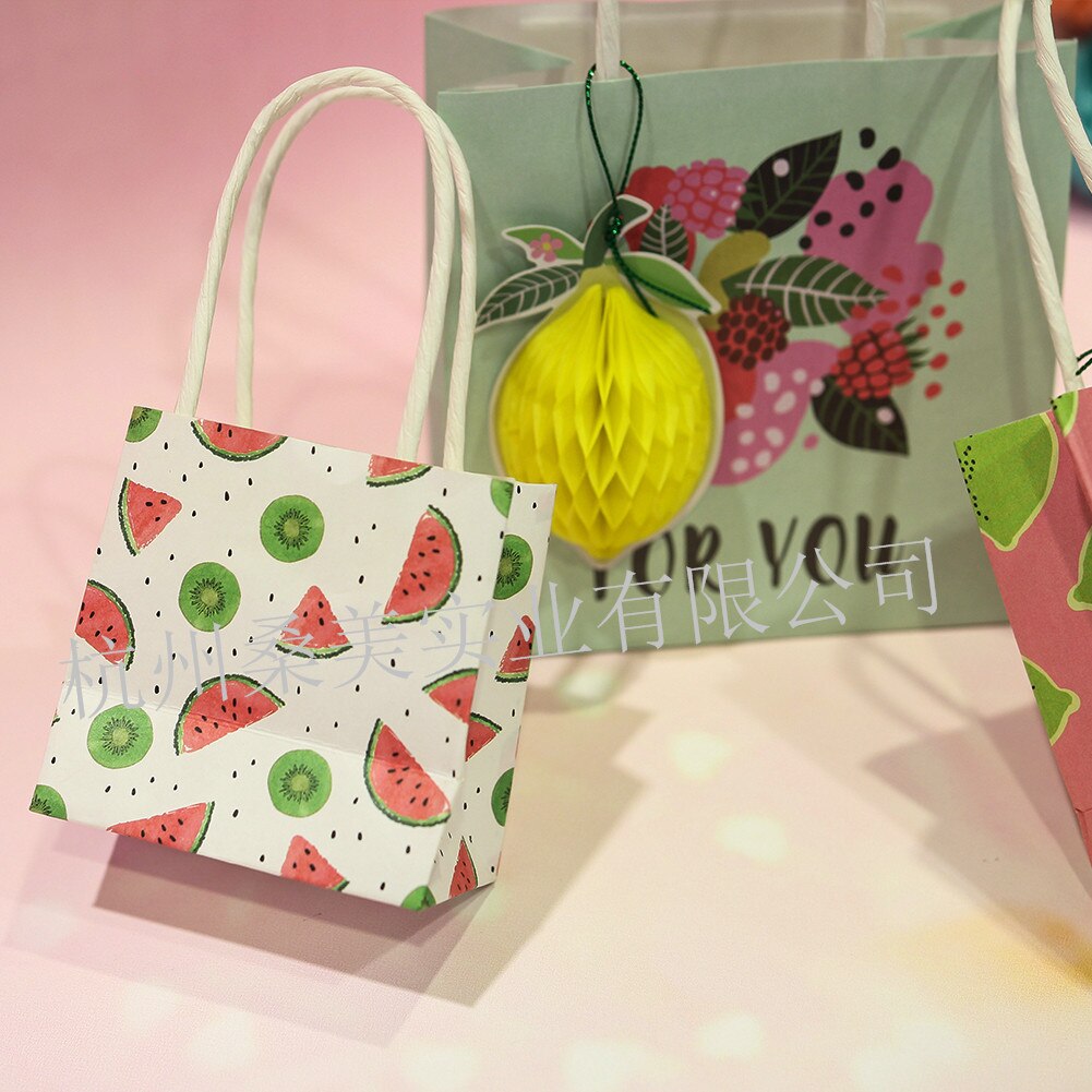 Paper Bag Sub-Fruit Paper Bag Carry Bag Storage Box Storage Bag Hawaii Basket for Flower Arranging