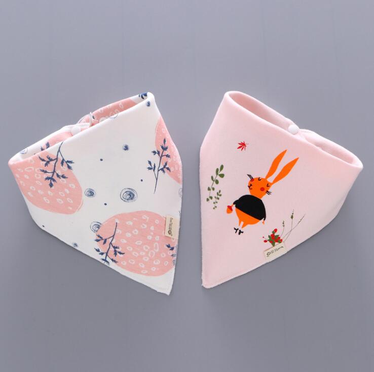 2 pièces/ensemble Burp chiffons pour bébé coton bavoirs alimentation bavoirs Bandana Triangle écharpe salive pour bébé soins WWD005: WWD005D-2pcs-set