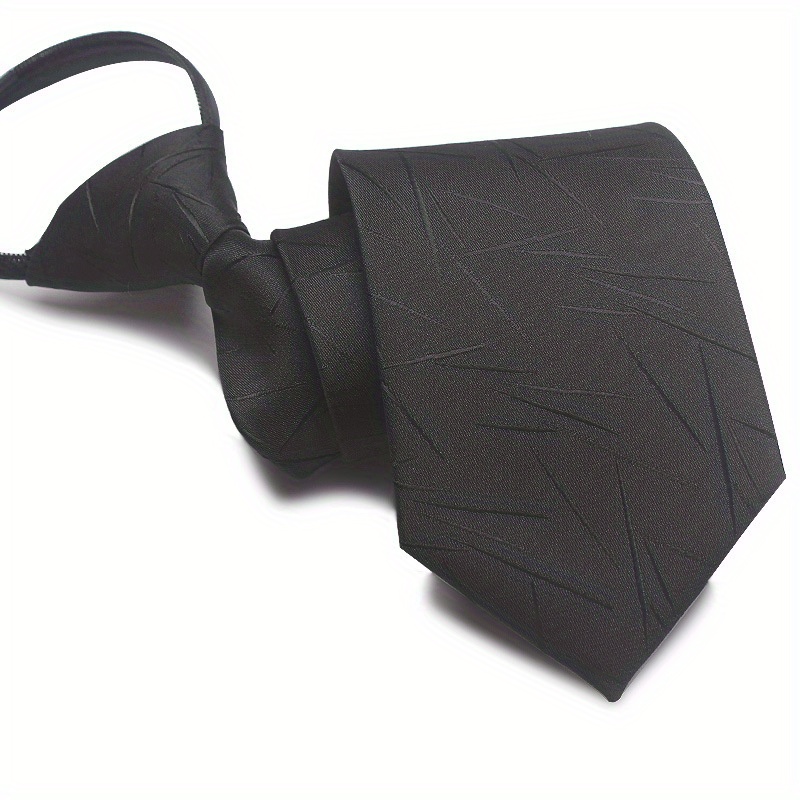 Easy Pull Polyester Lazy Tie1pc 7cm/2.75inch Convenient Tie Business Casual: GRAY